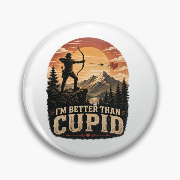 Item preview, Im Better Than Cupid Vintage Archer Love Hunter Shirt designed and sold by Masloshop.