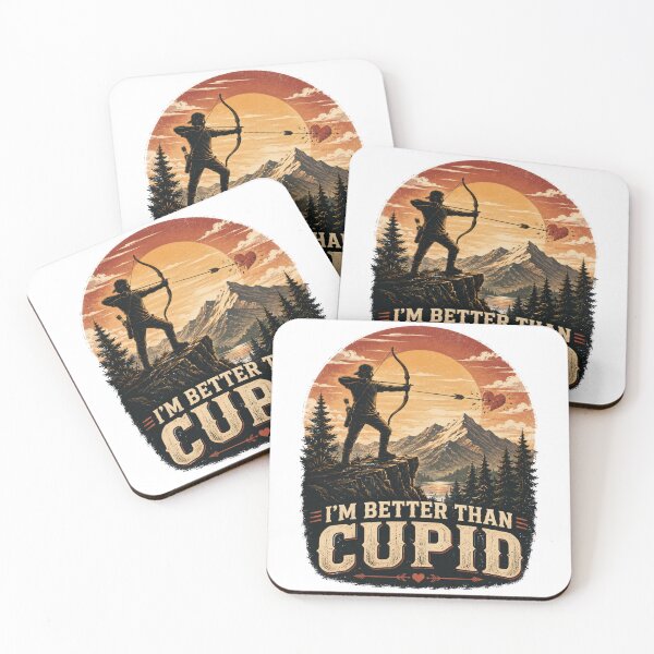 Item preview, Im Better Than Cupid Vintage Archer Love Hunter Shirt designed and sold by Masloshop.