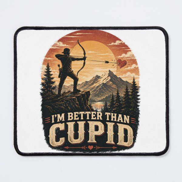 Item preview, Im Better Than Cupid Vintage Archer Love Hunter Shirt designed and sold by Masloshop.
