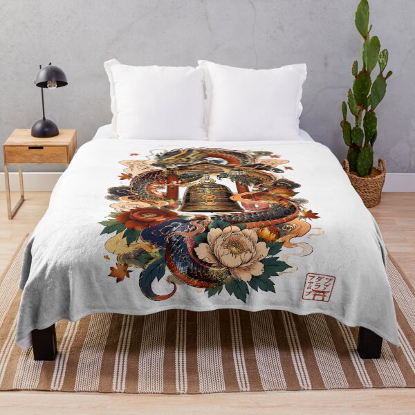 Item preview, Japanese Dragon and Temple Bell | Sacred Ryū Mythology Art designed and sold by kaxymax.