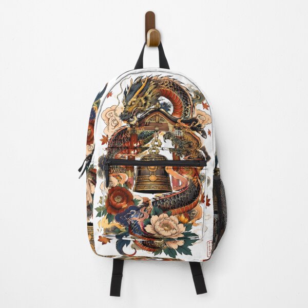 Item preview, Japanese Dragon and Temple Bell | Sacred Ryū Mythology Art designed and sold by kaxymax.