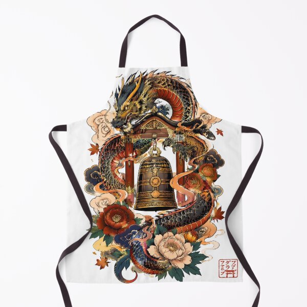 Item preview, Japanese Dragon and Temple Bell | Sacred Ryū Mythology Art designed and sold by kaxymax.