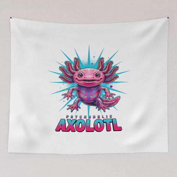 Aperçu de l'œuvre Psychedelic Axolotl Amphibian Pet Graphic créée et vendue par ColeLaniTrading.