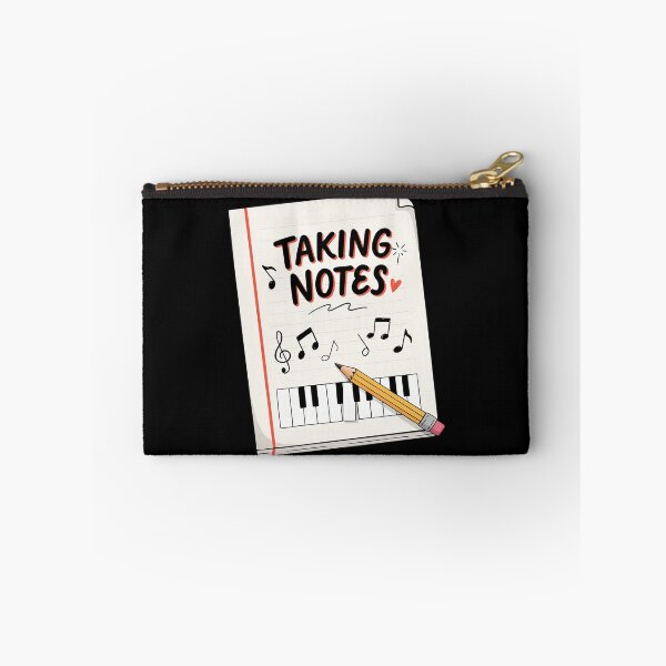 Item preview, Taking Notes – Cute Music Pun Notebook Piano Pencil Design designed and sold by Midnight Veil Designs.