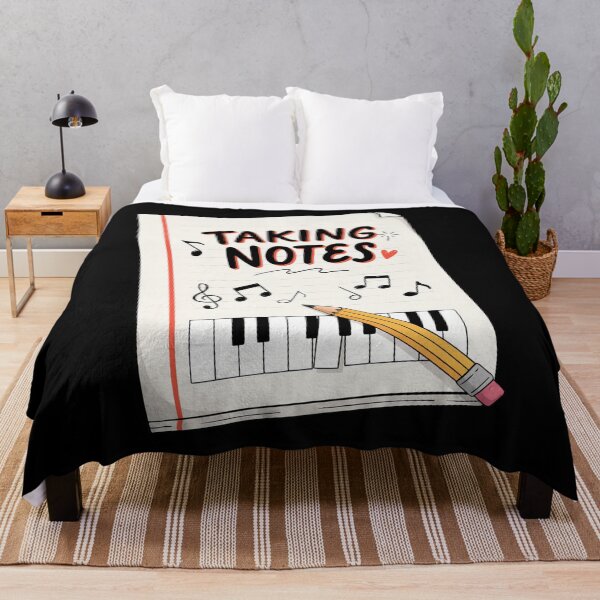 Item preview, Taking Notes – Cute Music Pun Notebook Piano Pencil Design designed and sold by Midnight Veil Designs.