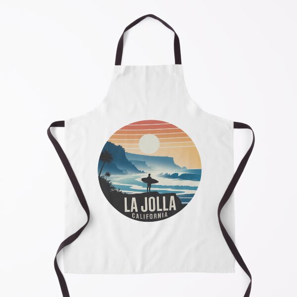 Item preview, La Jolla California: Retro Surfer Coastline designed and sold by CircinusStore.