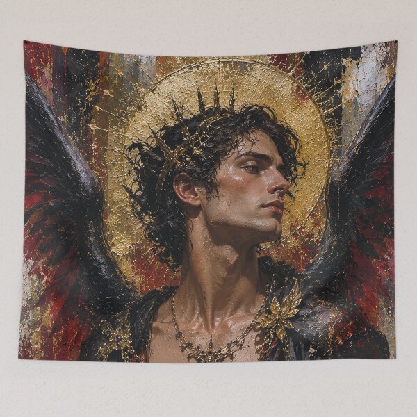 Item preview, Fallen angel Lucifer painting. designed and sold by GalleryKauffeld.