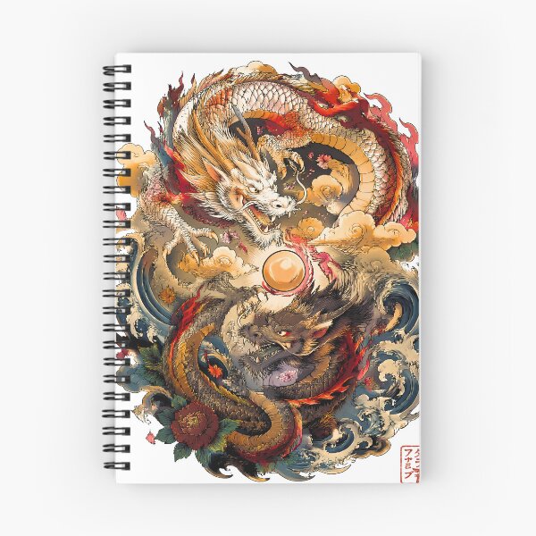 Item preview, Twin Japanese Dragons with Sacred Pearl | Yin Yang Ryū Fantasy Art designed and sold by kaxymax.