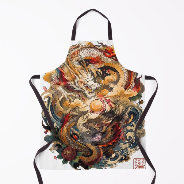 Item preview, Twin Japanese Dragons with Sacred Pearl | Yin Yang Ryū Fantasy Art designed and sold by kaxymax.