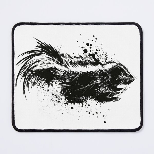 Item preview, Striped Skunk Ink Sketch designed and sold by Inkversed.