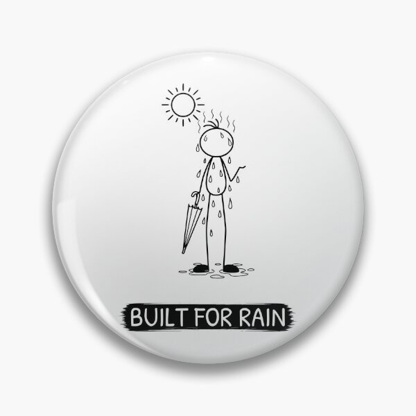 Item preview, Funny Hot Weather T-Shirt | Built For Rain | Summer Humour | Minimalist Stick Figure designed and sold by Pebl-Co.