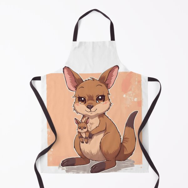 Item preview, Cute Kawaii Kangaroo & Joey Sticker | Adorable Cartoon Kangaroo Mom Safari Animal Illustration designed and sold by dreamz-world.