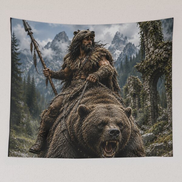 Item preview, EPIC FANTASY - Grizzly rider designed and sold by MetusArt.