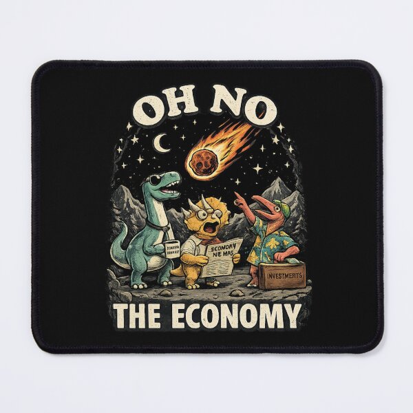 Item preview, Oh No The Economy Dinosaur Meteor Extinction designed and sold by peachlovey.