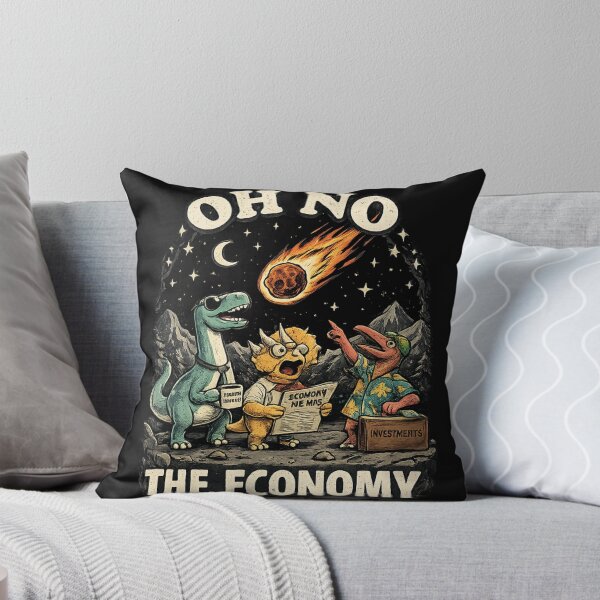 Item preview, Oh No The Economy Dinosaur Meteor Extinction designed and sold by peachlovey.