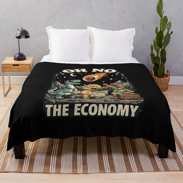 Item preview, Oh No The Economy Dinosaur Meteor Extinction designed and sold by peachlovey.