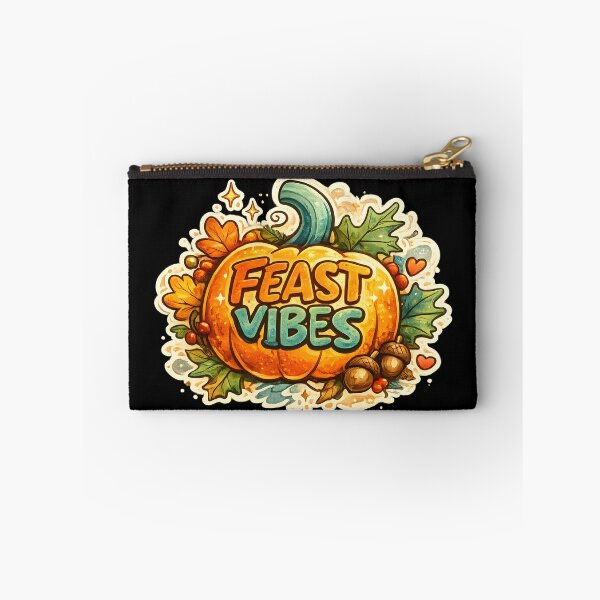 Item preview, Feast Vibes Thanksgiving Pumpkin Autumn Aesthetic Art designed and sold by DrawHandArt.