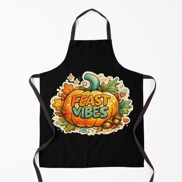 Item preview, Feast Vibes Thanksgiving Pumpkin Autumn Aesthetic Art designed and sold by DrawHandArt.