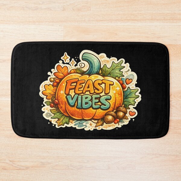 Item preview, Feast Vibes Thanksgiving Pumpkin Autumn Aesthetic Art designed and sold by DrawHandArt.