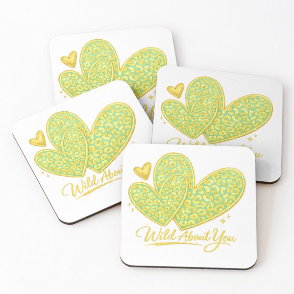 Item preview, Mint Gold Leopard Heart – Wild About You Romantic Design designed and sold by EdgeSphere.