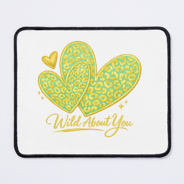 Item preview, Mint Gold Leopard Heart – Wild About You Romantic Design designed and sold by EdgeSphere.