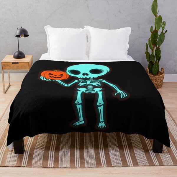 Item preview, Halloween skeleton with a pumpkin  designed and sold by uunaa.