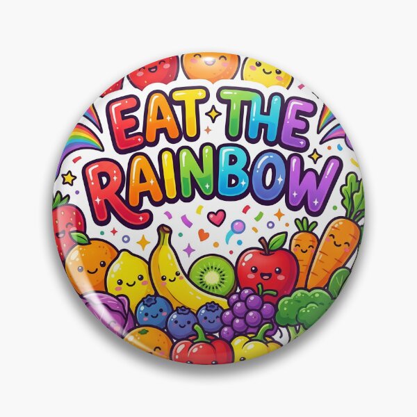 Item preview, Eat the Rainbow Cute Kawaii Fruits & Vegetables Sticker | Colorful Healthy Food Design | Vegan Rainbow Aesthetic designed and sold by Bhaskar Digital Art.