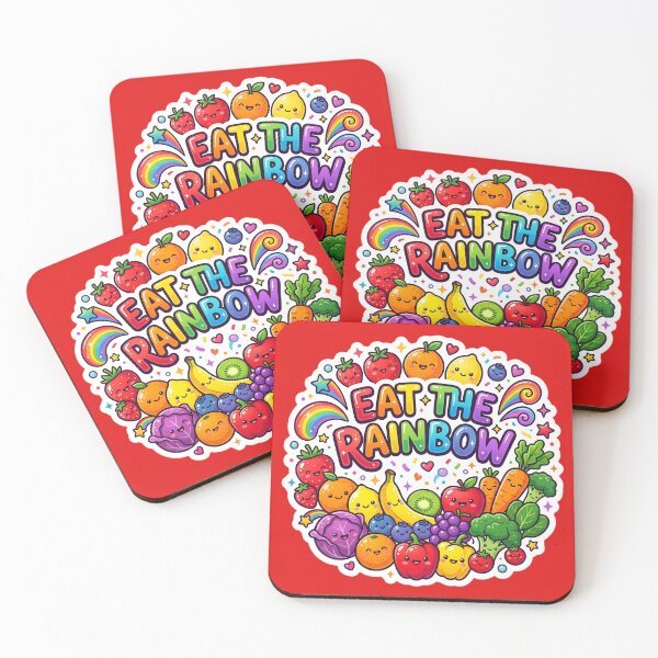 Item preview, Eat the Rainbow Cute Kawaii Fruits & Vegetables Sticker | Colorful Healthy Food Design | Vegan Rainbow Aesthetic designed and sold by Bhaskar Digital Art.