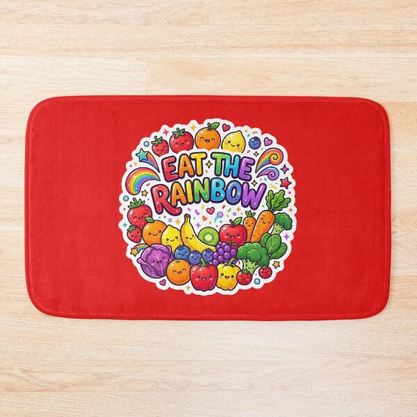Item preview, Eat the Rainbow Cute Kawaii Fruits & Vegetables Sticker | Colorful Healthy Food Design | Vegan Rainbow Aesthetic designed and sold by Bhaskar Digital Art.