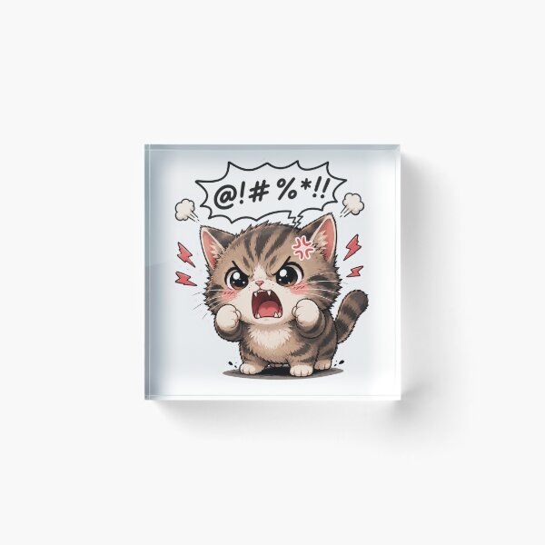 Item preview, Tiny angry cozy Kitty Sticker  designed and sold by Designertanya.