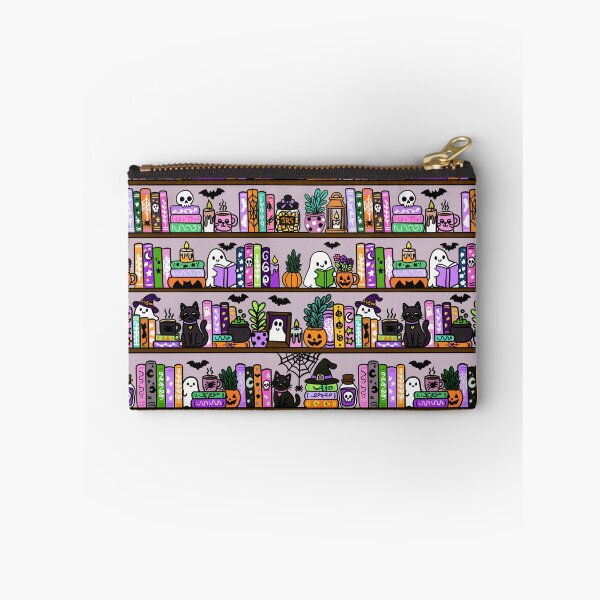 Item preview, Haunted Library Halloween Bookshelf Ghost Reading Pattern designed and sold by CI Creative Design LLC.