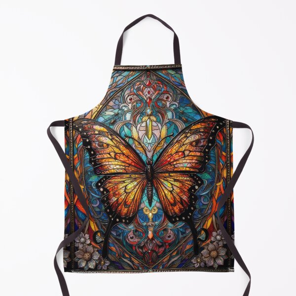 Item preview, Celestial Monarch Butterfly Stained Glass Art designed and sold by pinkal.