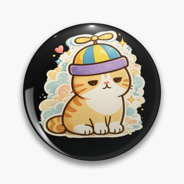 Item preview, Cute Kawaii Cat Propeller Beanie Hat Art designed and sold by DrawHandArt.