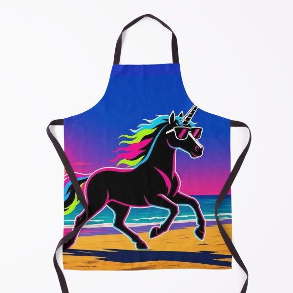 Item preview, Neon Sunset Unicorn – Retro Fantasy Art designed and sold by Dogandesighn.