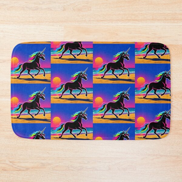 Item preview, Neon Sunset Unicorn – Retro Fantasy Art designed and sold by Dogandesighn.