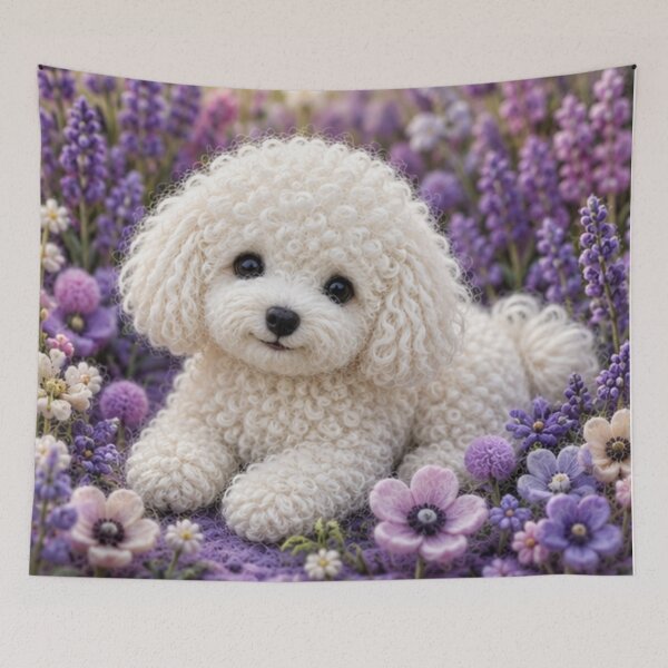 Item preview,  Little dog in a field of flowers designed and sold by Galart58.