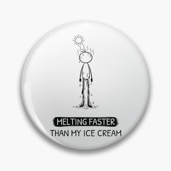 Item preview, Funny Hot Weather T-Shirt | Melting Faster | Summer Humour | Minimalist Stick Figure designed and sold by Pebl-Co.