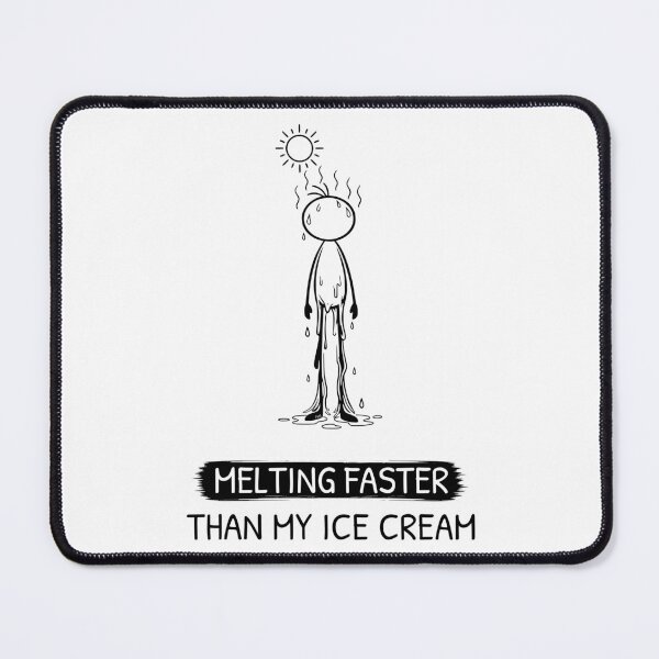 Item preview, Funny Hot Weather T-Shirt | Melting Faster | Summer Humour | Minimalist Stick Figure designed and sold by Pebl-Co.