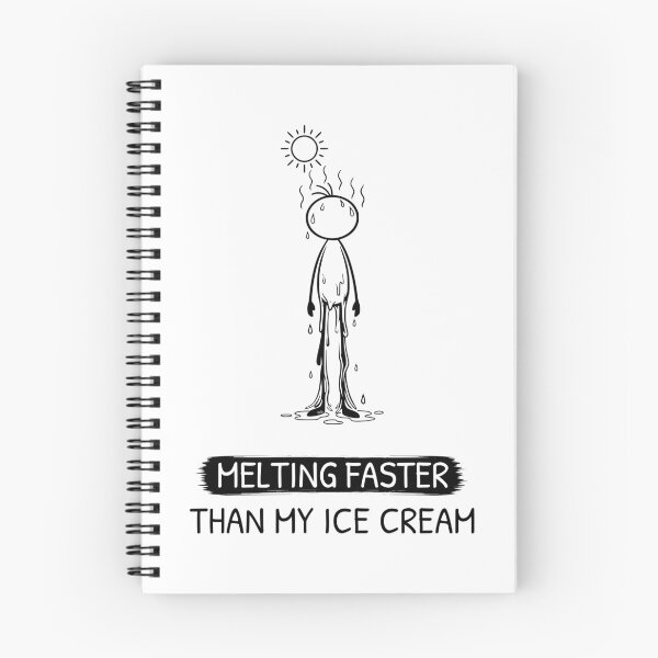 Item preview, Funny Hot Weather T-Shirt | Melting Faster | Summer Humour | Minimalist Stick Figure designed and sold by Pebl-Co.
