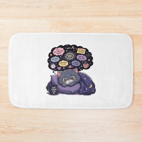 Item preview, Midnight Overthinking Kitty Dreams Sticker  designed and sold by Designertanya.