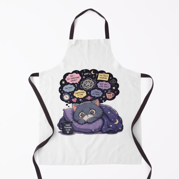 Item preview, Midnight Overthinking Kitty Dreams Sticker designed and sold by Designertanya.