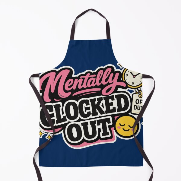Item preview, Mentally Clocked Out Funny Office Quote with Retro Typography, Off Duty Humor, Sleepy Emoji and Alarm Clock for Burned Out Employees, Coworkers, Teachers and Remote Workers designed and sold by Huddy-clothes.