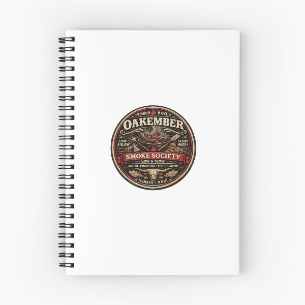 Item preview, OakEmber Smokehouse | Vintage BBQ Badge | Premium low & slow design designed and sold by OakEmber.