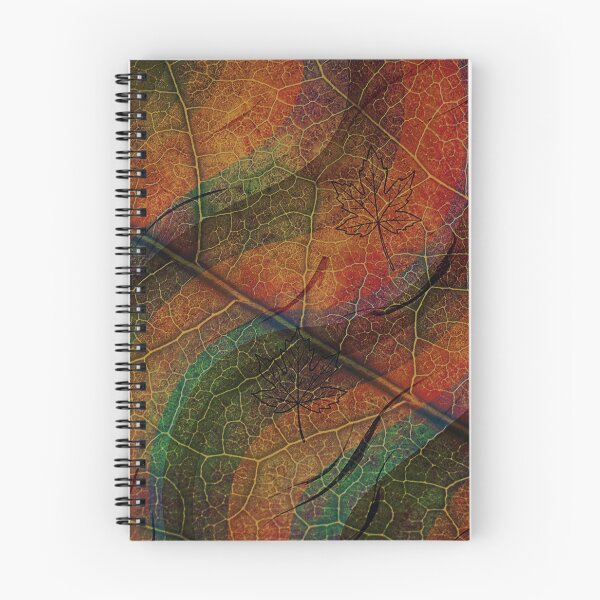 Item preview, Dark Textured Leaf Skeleton Autumn Pattern designed and sold by WitchyBotanicaArt.