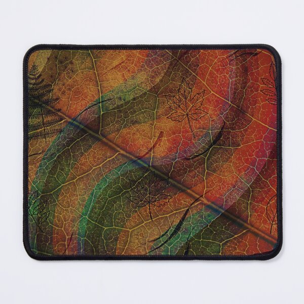 Item preview, Dark Textured Leaf Skeleton Autumn Pattern designed and sold by WitchyBotanicaArt.