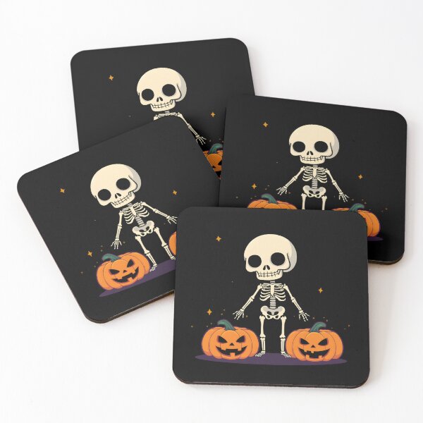 Item preview, Halloween skeleton in kawaii style designed and sold by uunaa.