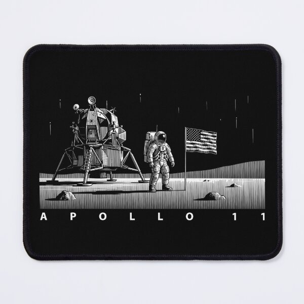 Item preview, Apollo 11 Moon Landing Vintage Scratchboard Space Art designed and sold by KiwiRider.
