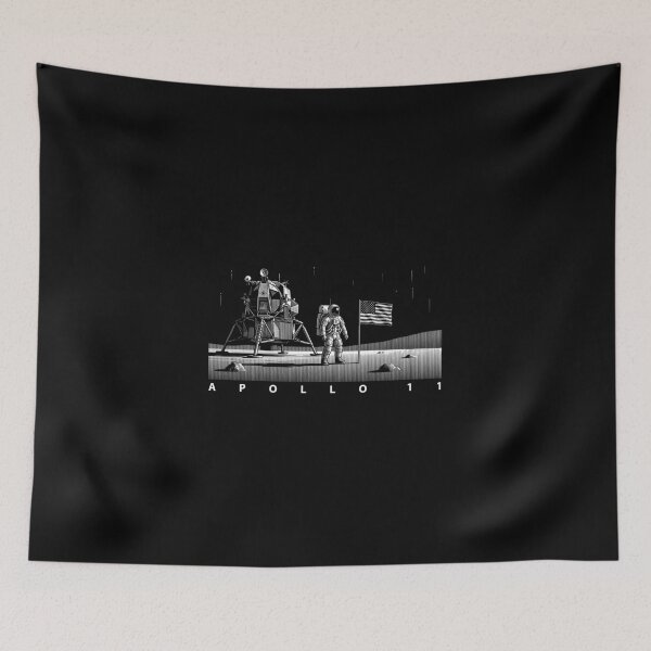 Item preview, Apollo 11 Moon Landing Vintage Scratchboard Space Art designed and sold by KiwiRider.