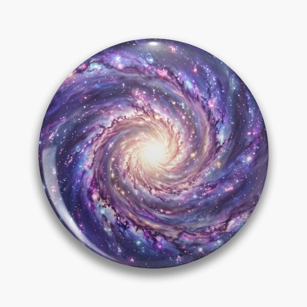 Item preview, Luminous Spiral Galaxy & Nebula - Dreamy Purple and Blue Cosmic Space Art designed and sold by OddlySticky.