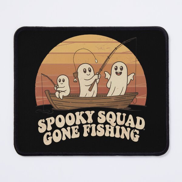 Item preview, Spooky Squad Gone Fishing Cute Ghost Halloween Fishing Shirt designed and sold by Raw Tigers.
